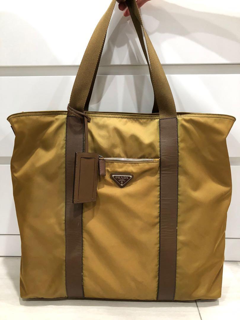 Authentic Prada Large nylon tote, Luxury, Bags & Wallets on Carousell