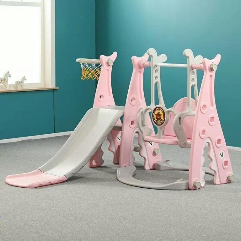 Brand New Pink Blue Slide Swing Set Hobbies Toys Toys