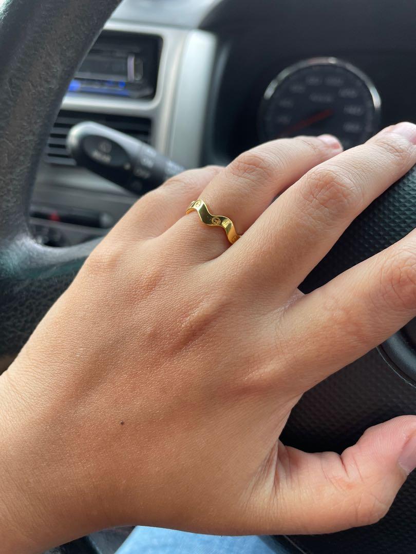 Cincin Emas Cartier Wave 916 Women s Fashion Jewelry