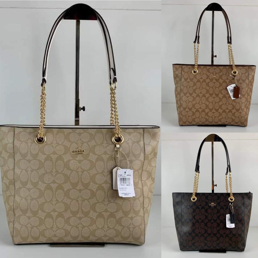 coach marlie tote in signature canvas