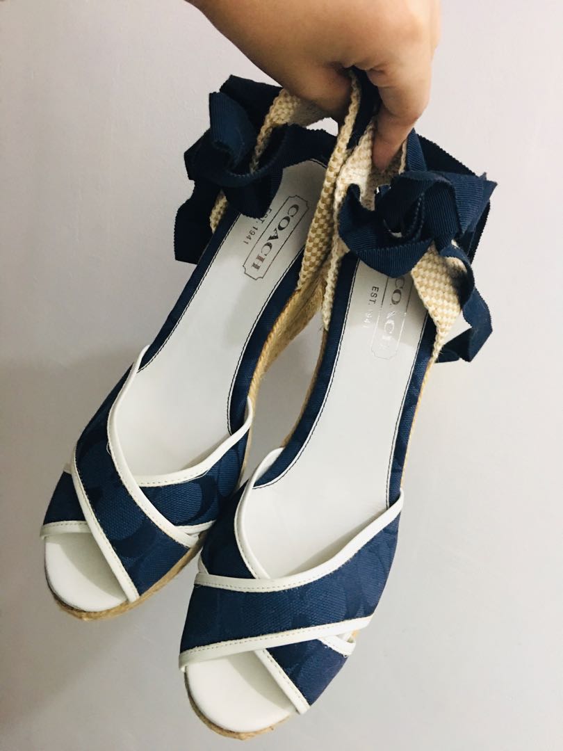 COACH Wedge Sandals, Women's Fashion, Footwear, Wedges on Carousell