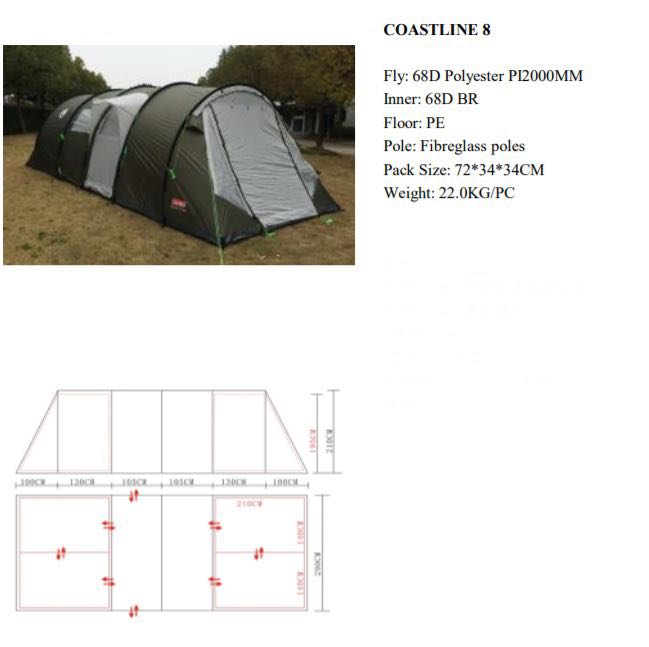Coleman hot sale coastline 8