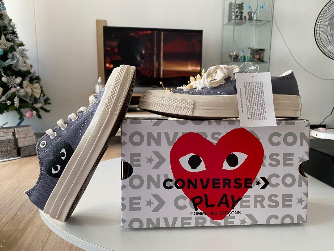 COMME DES GARCONS PLAY CONVERSE LOW CUT Women s Fashion Footwear Sneakers on Carousell