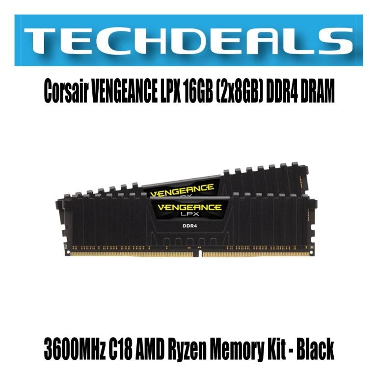 VENGEANCE® LPX 16GB (1 x 16GB) DDR4 DRAM 3600MHz C18 Memory Kit - Black