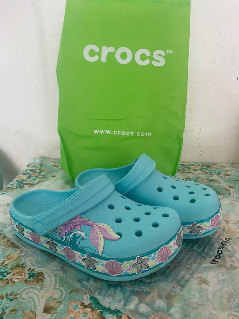 Mermaid crocs size 1 sales