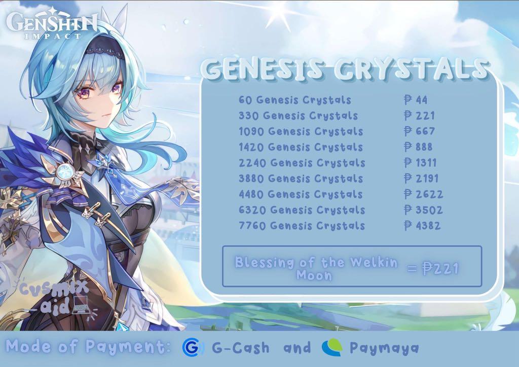 Genshin Impact  60 Genesis Crystals