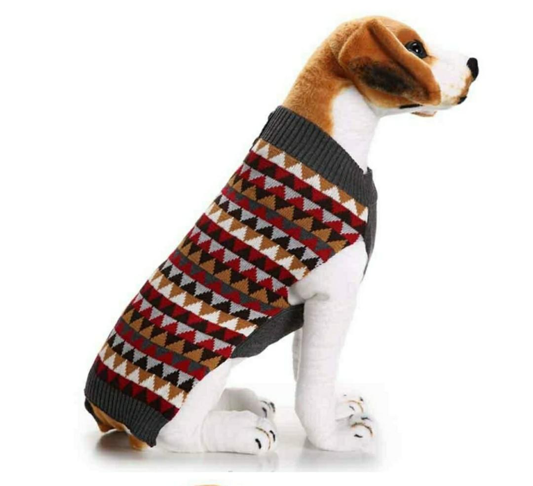 Dog sweater large brand new (Category: Homes & Other Pet Accessories) located in Quezon City. Submitted by redfullmoon (Listing ID 1131366828, Image 1). Description: I bought this sweater for my dog but it's too big. It's too long/big for most beagles, it might fit a pitbull or similar sized dog better. Please check photos for actual dimensions. It's very stretchy so it will still fit chonky doggos. Neck 34 cm chest 41 cm length 48 cm shipping fe