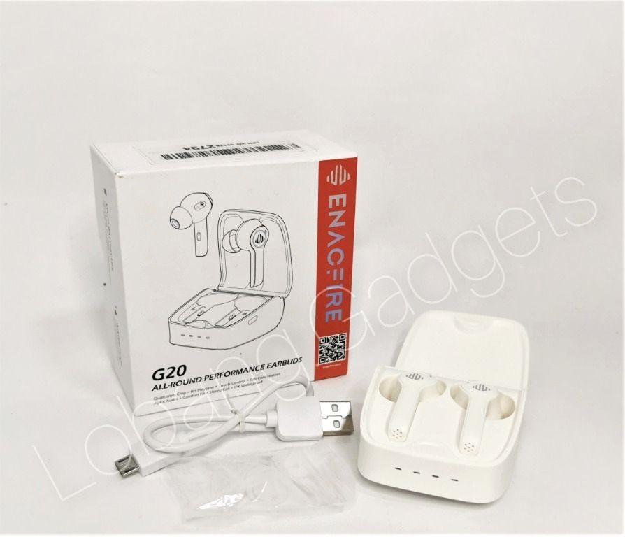 Bluetooth Earphones Enacfire G20 Wireless Headphones Wireless Touch Control 8 Hours Non Stop Playtime CVC 8.0 Noise Isolation In Ear Headphones