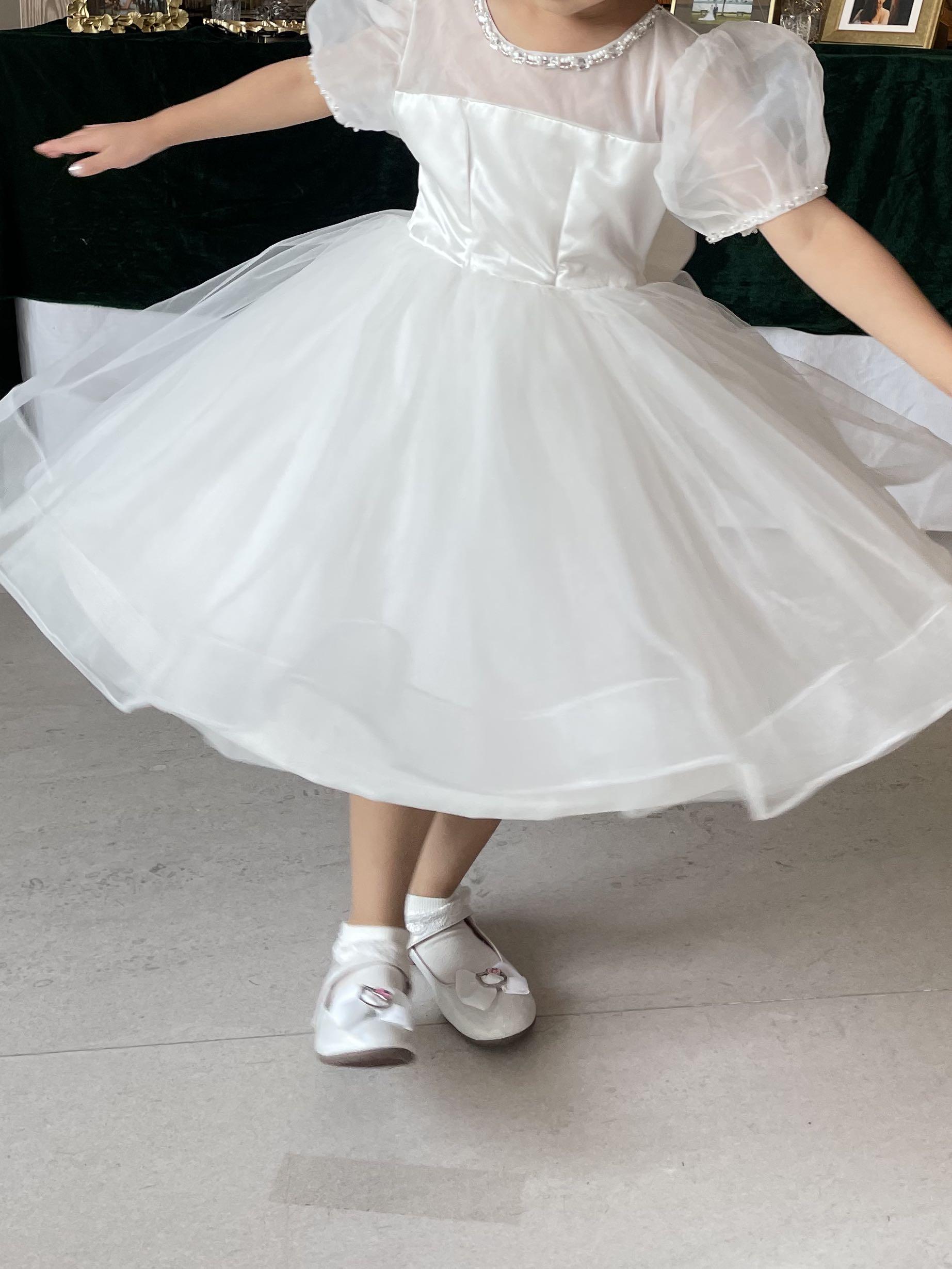 Girls size 7 hotsell white dress