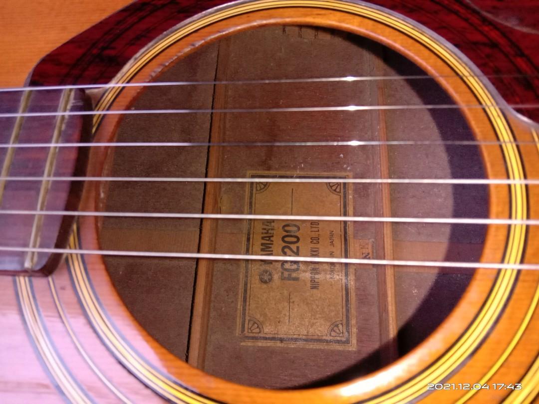 Gitar akustik Yamaha FG-200 Nippon Gakki Japan Vintage 1970s