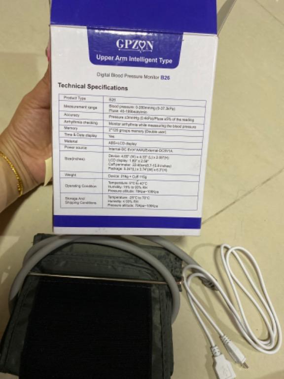 GPZON Upper Arm Digital Blood Pressure Monitor B26 Accurate Digital BP