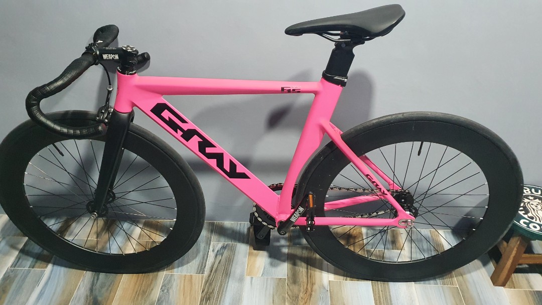 Gray fixie full bike Sports Equipment Bicycles Parts Bicycles