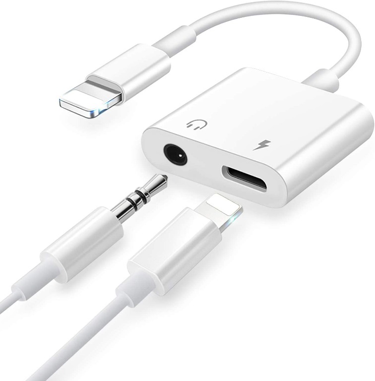 Headphones Adapter for iPhone 8 Dongle Jack Splitter Charger Aux Cable Support Charging & Listen Music Compatible with iPhone 7/7P/8/8P/X/XR/Xs 2 in 1 Headset Adaptor for All IOS Systems Silver Black Headphones Adapter for iPhone 8 Dongle Jack Splitter Charger Aux Cable Support Charging & Listen Music Compatible with iPhone 7/7P/8/8P/X/XR/Xs 2 in 1 Headset Adaptor for All IOS Systems Silver Black