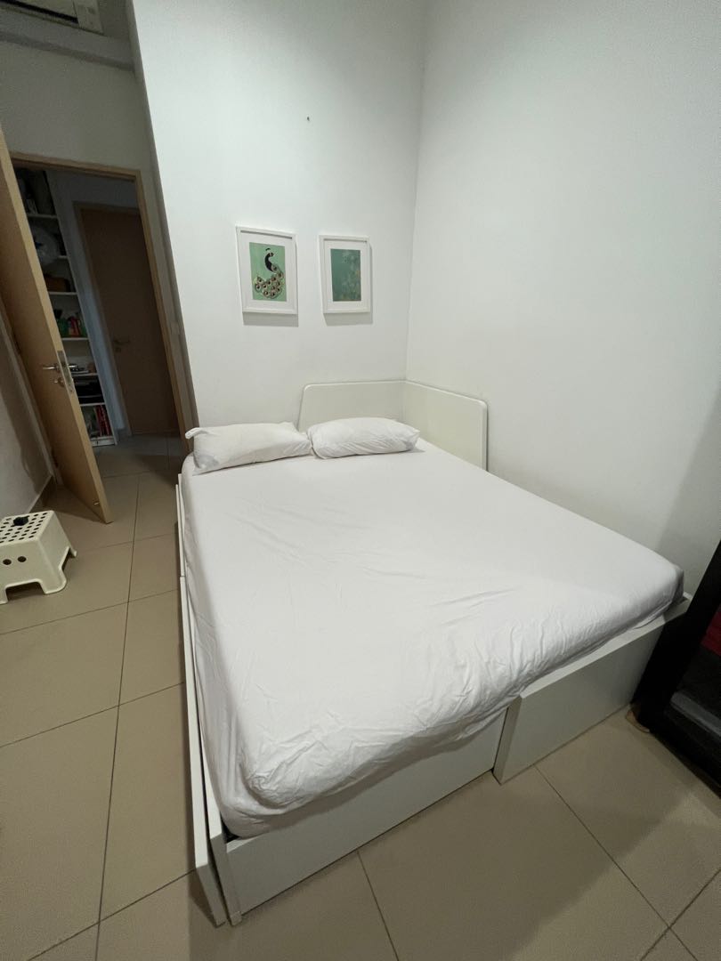 Ikea daybed with 2 matresses and a topper, Furniture & Home Living