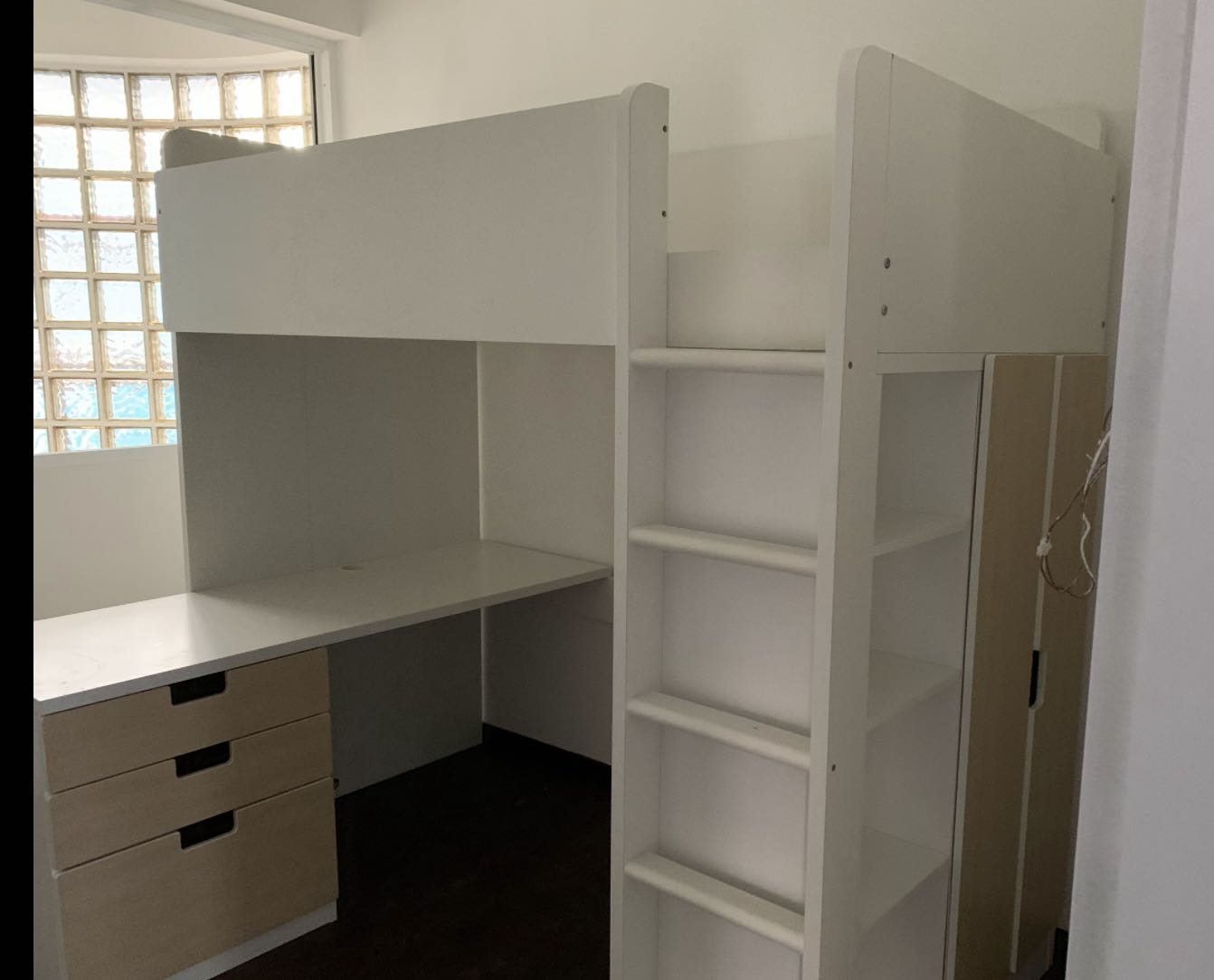 Ikea SMÅSTAD stuva bunk Loft bed, white/with desk with 4 drawers and