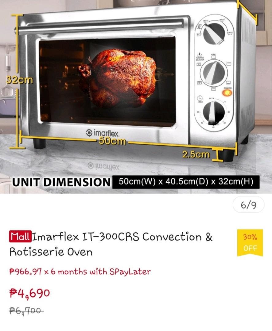 IMARFLEX Convection and Rotisserie Oven, TV & Home Appliances, Kitchen