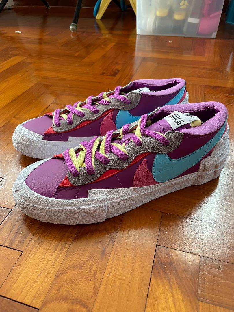sacai x KAWS x Nike Blazer Low Purple Dusk Men's Fashion