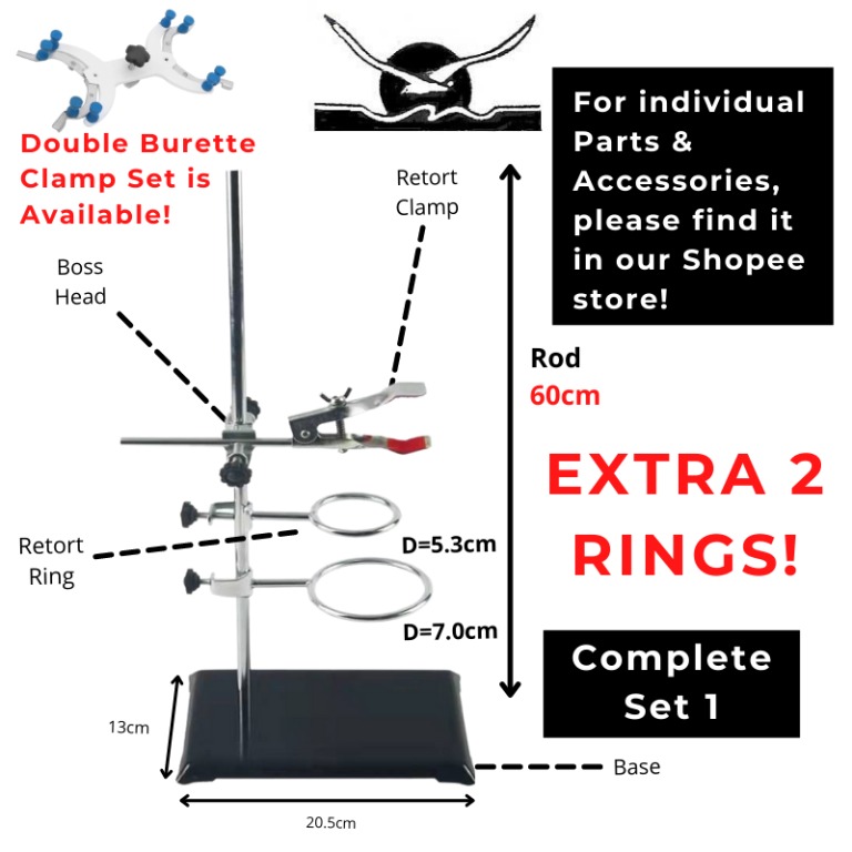 LAB MASTER Retort Stand Lab Parts & Accessories (Boss head, Clamp, Rod
