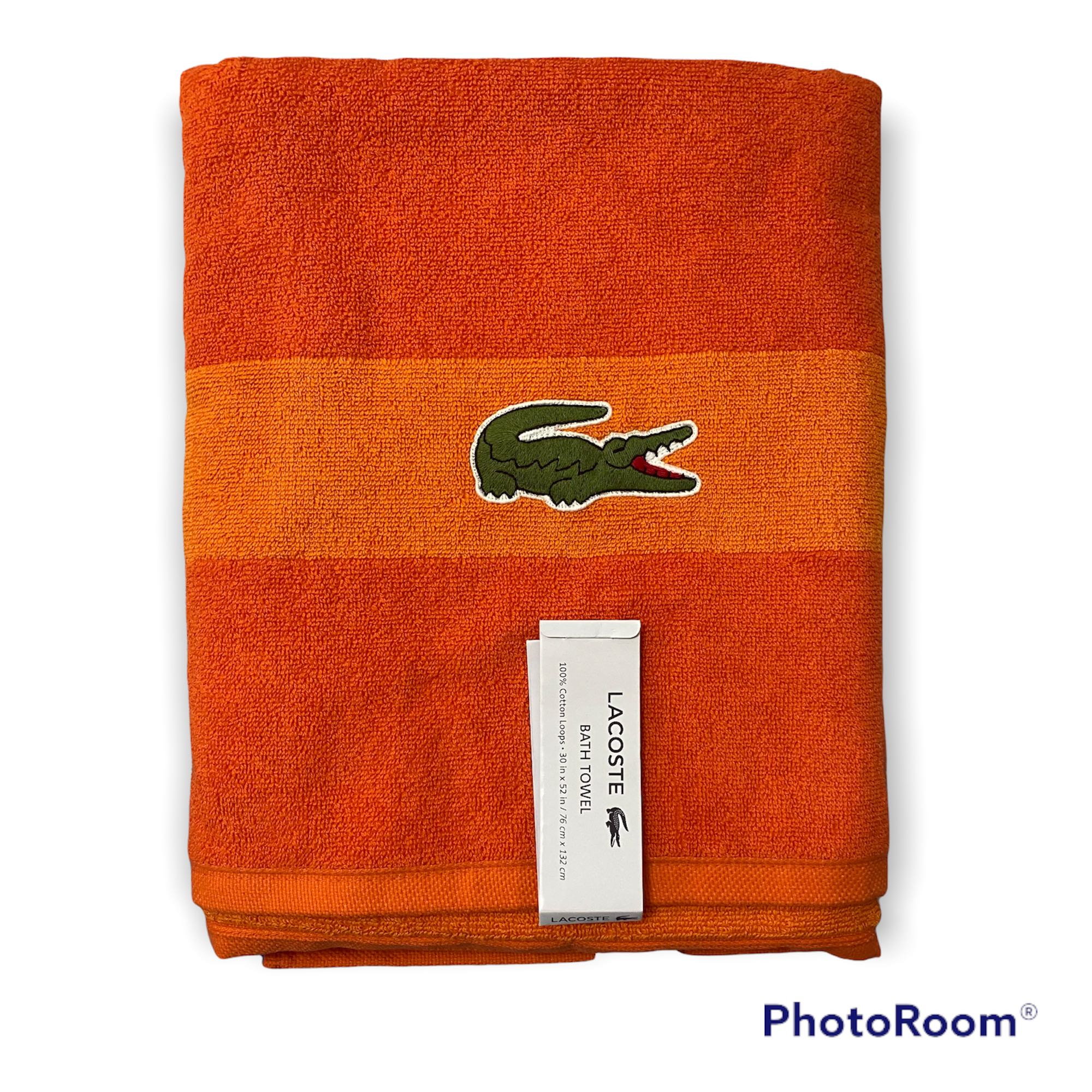 lacoste bath towels
