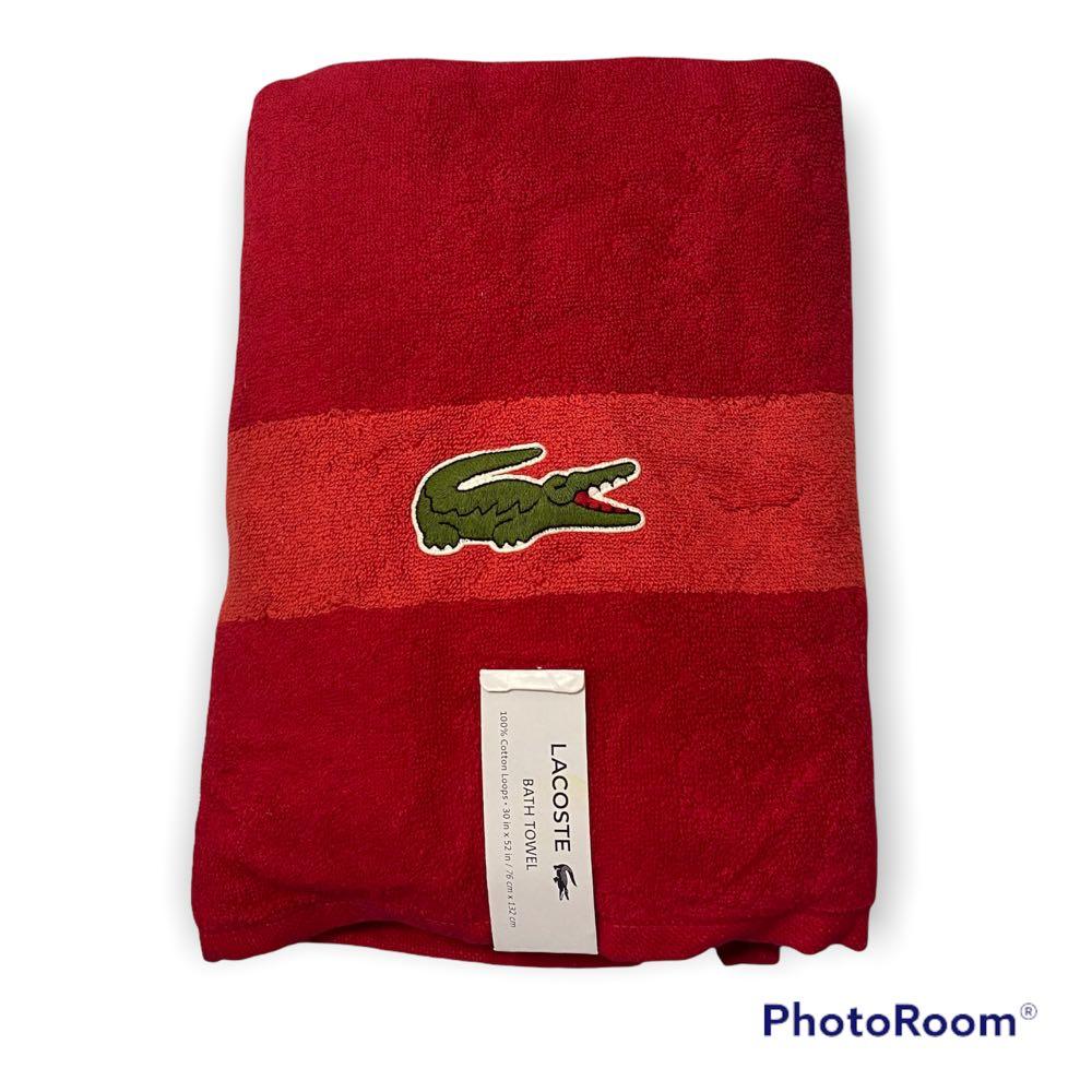 lacoste bath towels