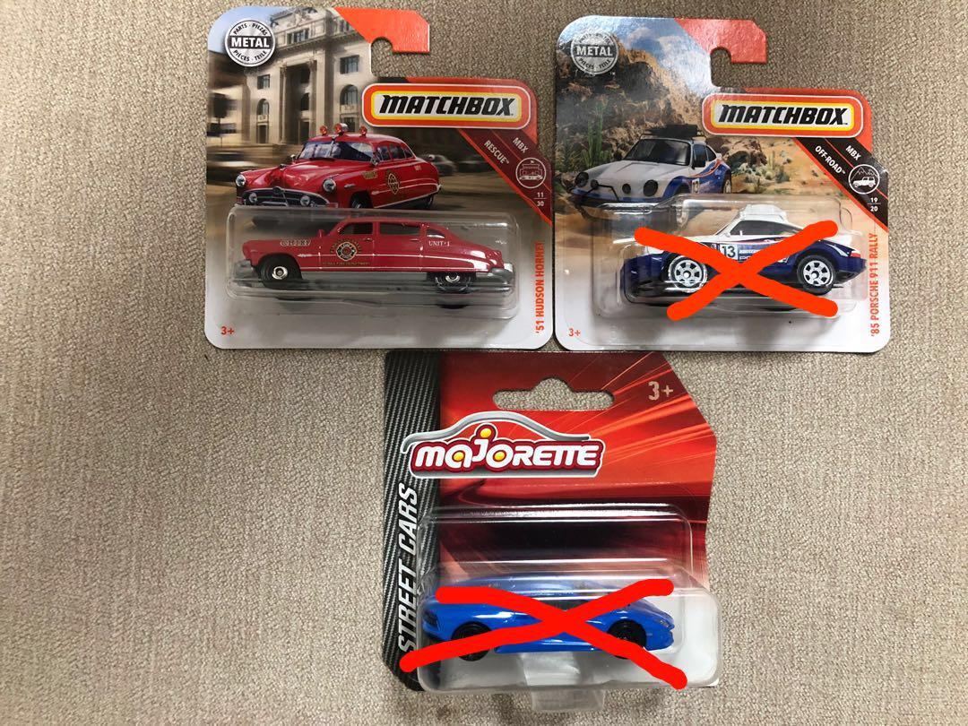 Lamborghini, Hudson Hornet, Porsche Matchbox Majorette Hot