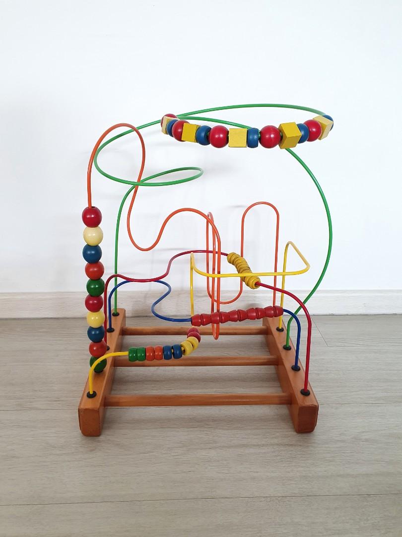 Large wooden bead maze toy, Babies & Kids, Infant Playtime on Carousell