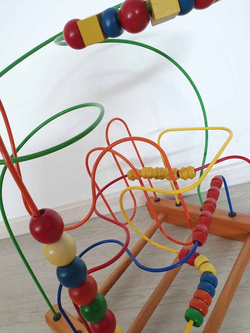 Large wooden bead maze toy, Babies & Kids, Infant Playtime on Carousell