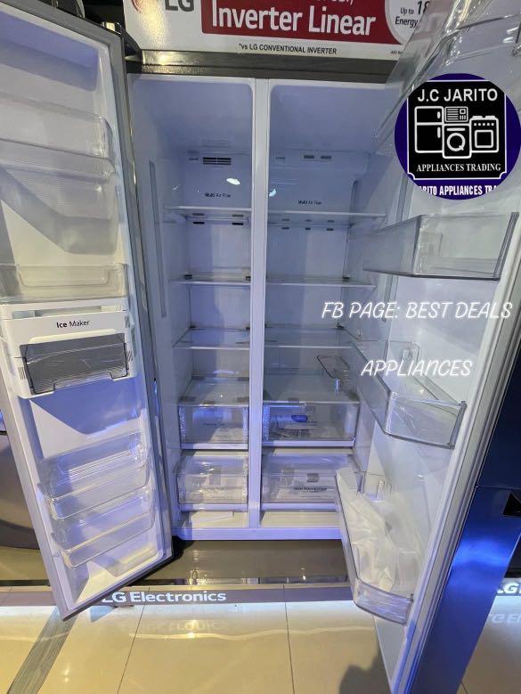 LG 24cft GRB247SLUW SIDE BY SIDE INVERTER REF, TV & Home Appliances