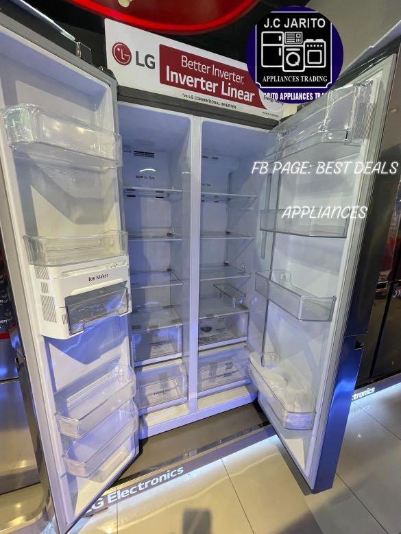 LG 24cft GRB247SLUW SIDE BY SIDE INVERTER REF, TV & Home Appliances