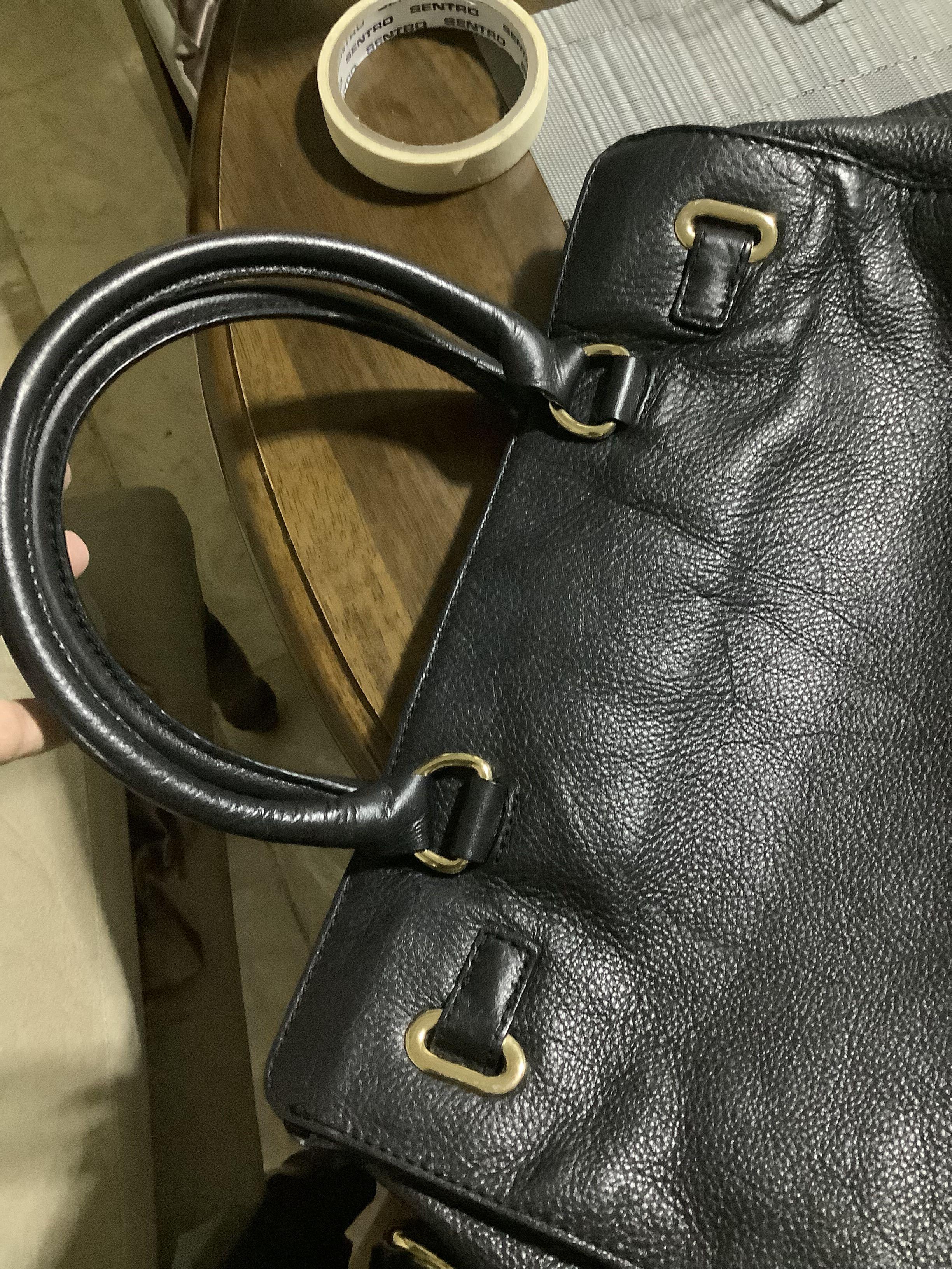 Michael Kors Hamilton Large Leather Satchel Handbag