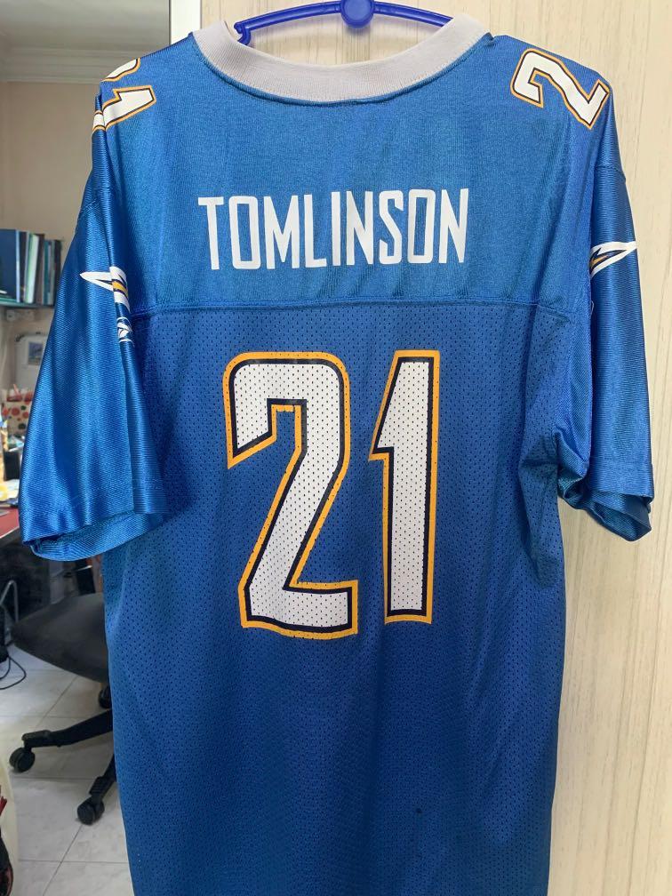 San Diego Chargers Jersey #21 Tomlinson Reebok Blue Shirt Size Boys M NFL