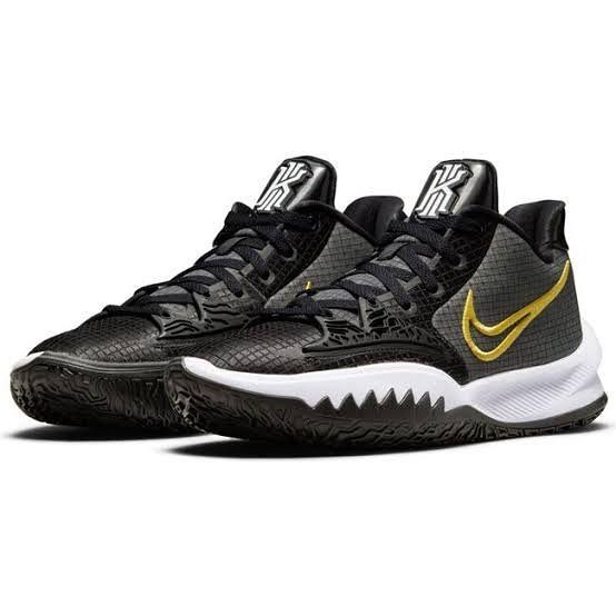 Kyrie shoes sales black and gold