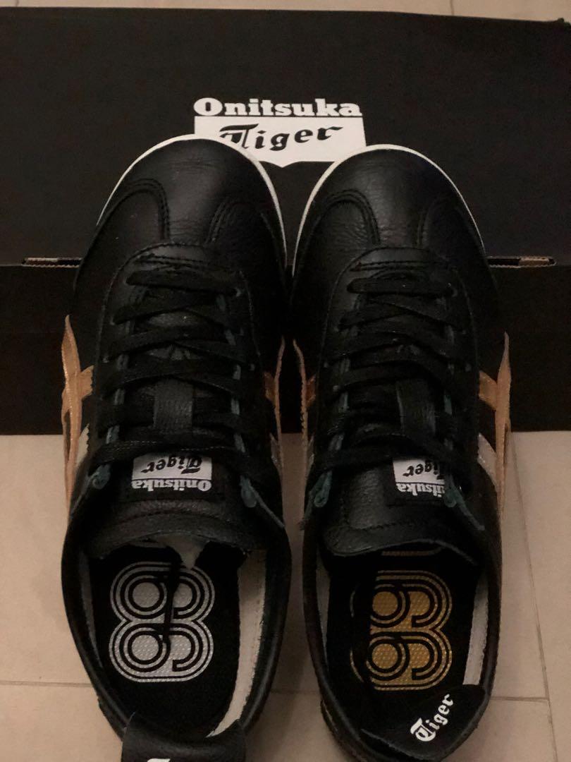Onitsuka Tiger Mexico 66 (Category: Sneakers) located in Singapore. Submitted by techfitsportstravel (Listing ID 1131359524, Image 1). Description: Letting go : Onitsuka Tiger Mexico 100% Authentic, No Fakes!!! - Unisex cutting - Retail selling at $159, my lost your gain. - Super comfy - unique Black, Gold, Silver in Colour - size Euro 37, US 4.5 - Inclusive of Original Onitsuka Box & Paper bag - slight nego for keen buyer. - can try before purch