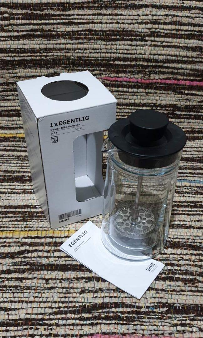Original 10 oz EGENTLIG coffee/tea maker (doublewalled glass) IKEA