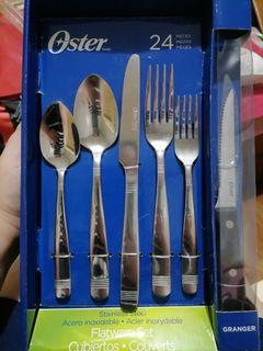Oster 24 pieces Stainless Steel Flatware Set