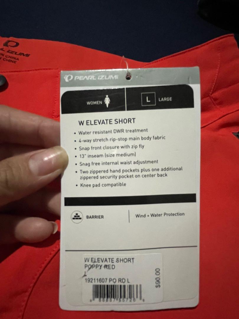 Pearl Izumi MTB shorts (Category: Activewear) located in Imus. Submitted by pguecs (Listing ID 1131371902, Image 2). Description: Brand new and 100% AUTHENTIC Pearl Izumi Elevate MTB shorts in Poppy Red color. Size L (fits large to XL frames). This is women’s shorts but can also be worn by men with M-L build. Bought this from the US, still with tag. Perfect for MTB users and trail riding. RFS: wrong size. I have another one in my size already. Or