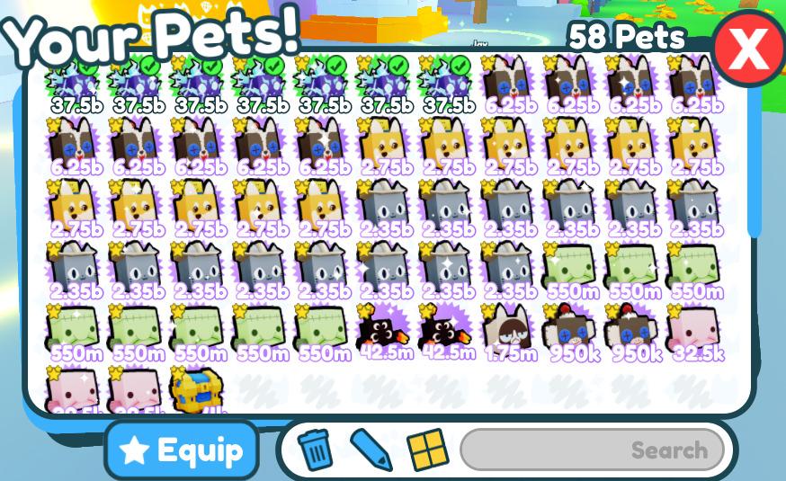 PET SIMULATOR X (PET SIM X) HUGE / EXCLUSIVE / HARD CORE PET FOR SELL / ID,  Video Gaming, Video Games, Others on Carousell