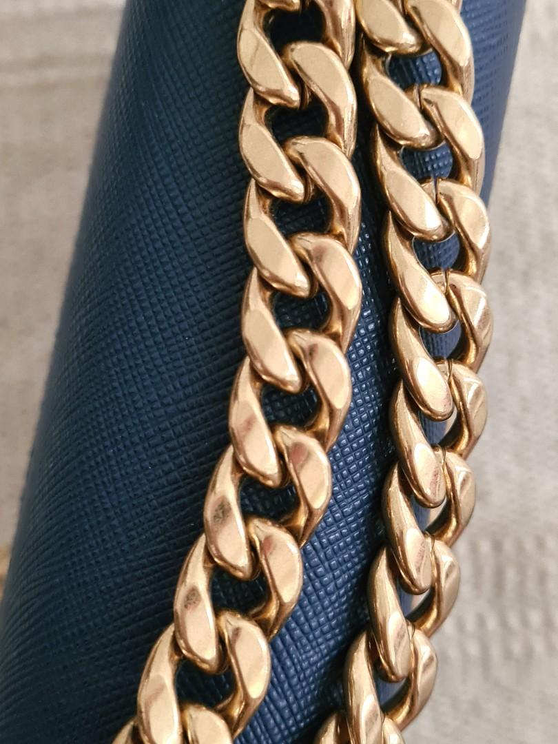 PRADA PATTINA GOLD Chain Cross Body Saffiano Leather Medium 1BD193 Gray  New. $1,795.00 - PicClick