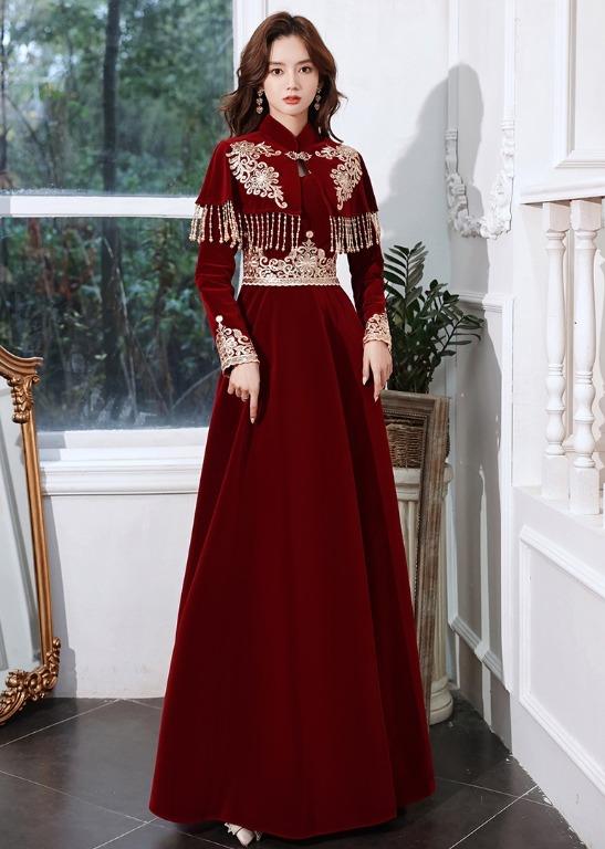 Full sleeve on sale velvet dress