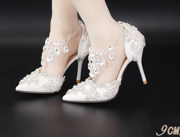 White top diamond heels