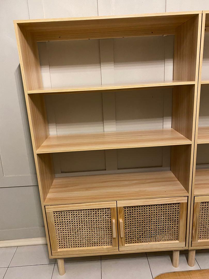 Rattan storage shelves, Furniture & Home Living, Furniture, Shelves