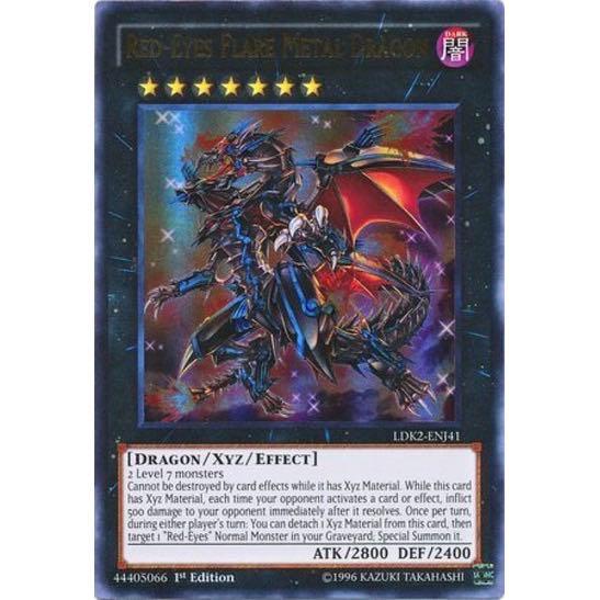 YUGIOH Red-Eyes Flare Metal Dragon LDK2-ENJ41 Ultra Rare 1st Edition NM FAST