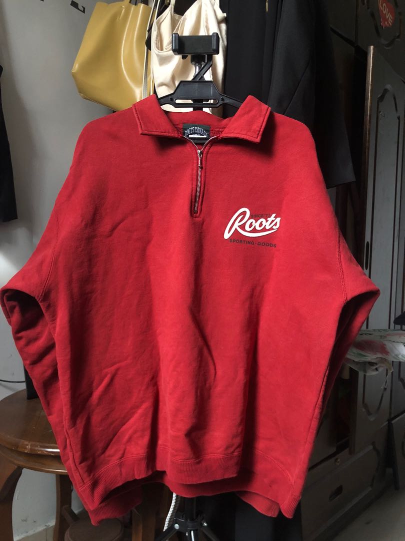 roots canada half zipper sweatshirt 