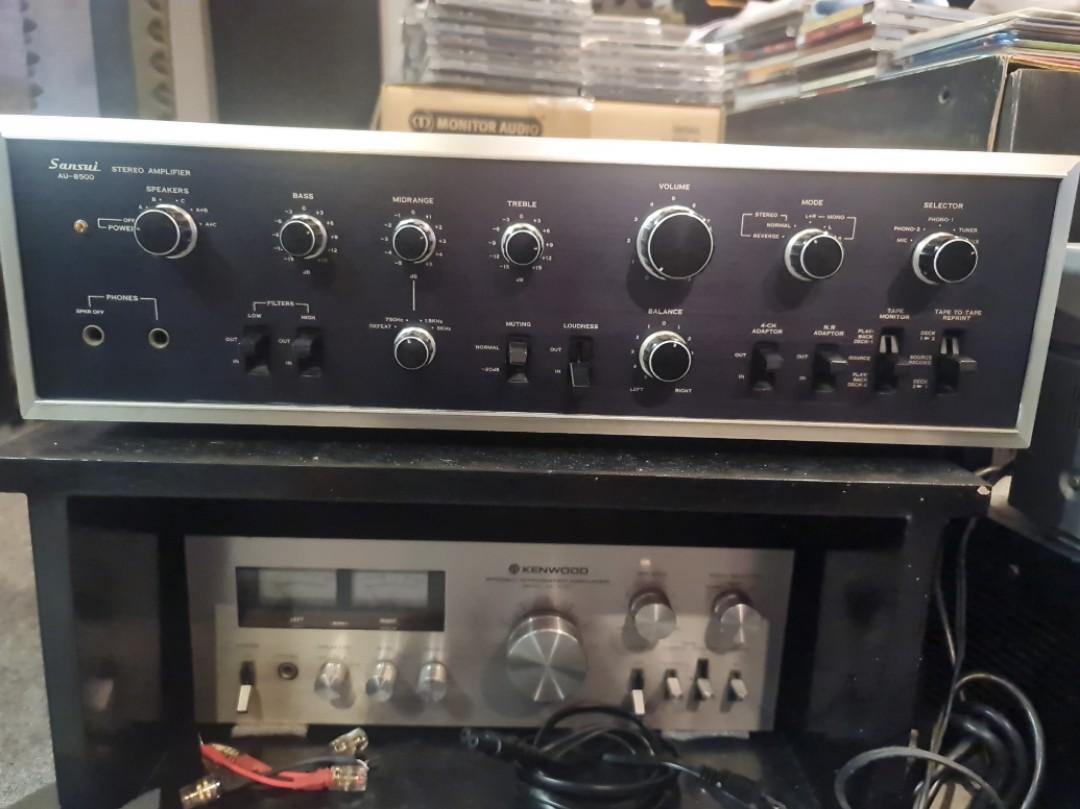 Sansui AU 8500 Stereo Amplifier (Category: Soundbars, Speakers & Amplifiers) located in Quezon City. Submitted by btz753 (Listing ID 1131281191, Image 1). Description: 1974 release, Japan, collector's gem, construction second to none, represents the ultimate Sansui sound, caps are rated @ 15,000uf x2 higher than AU 9500 TOTL model,massive heatsinks, bought this for collection due to SQ, sturdiness and rarity, built like a tank, rarely used, bough