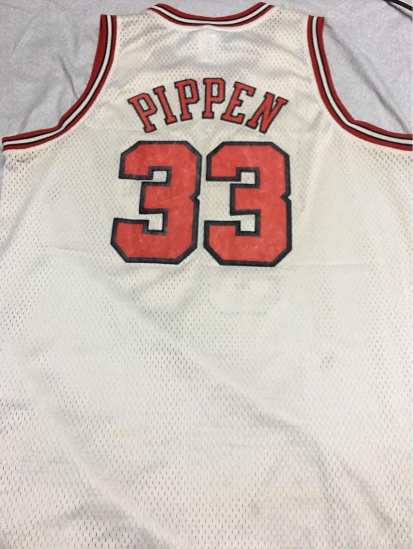 adidas Chicago Bulls #33 Scottie Pippen White Hardwood Classics