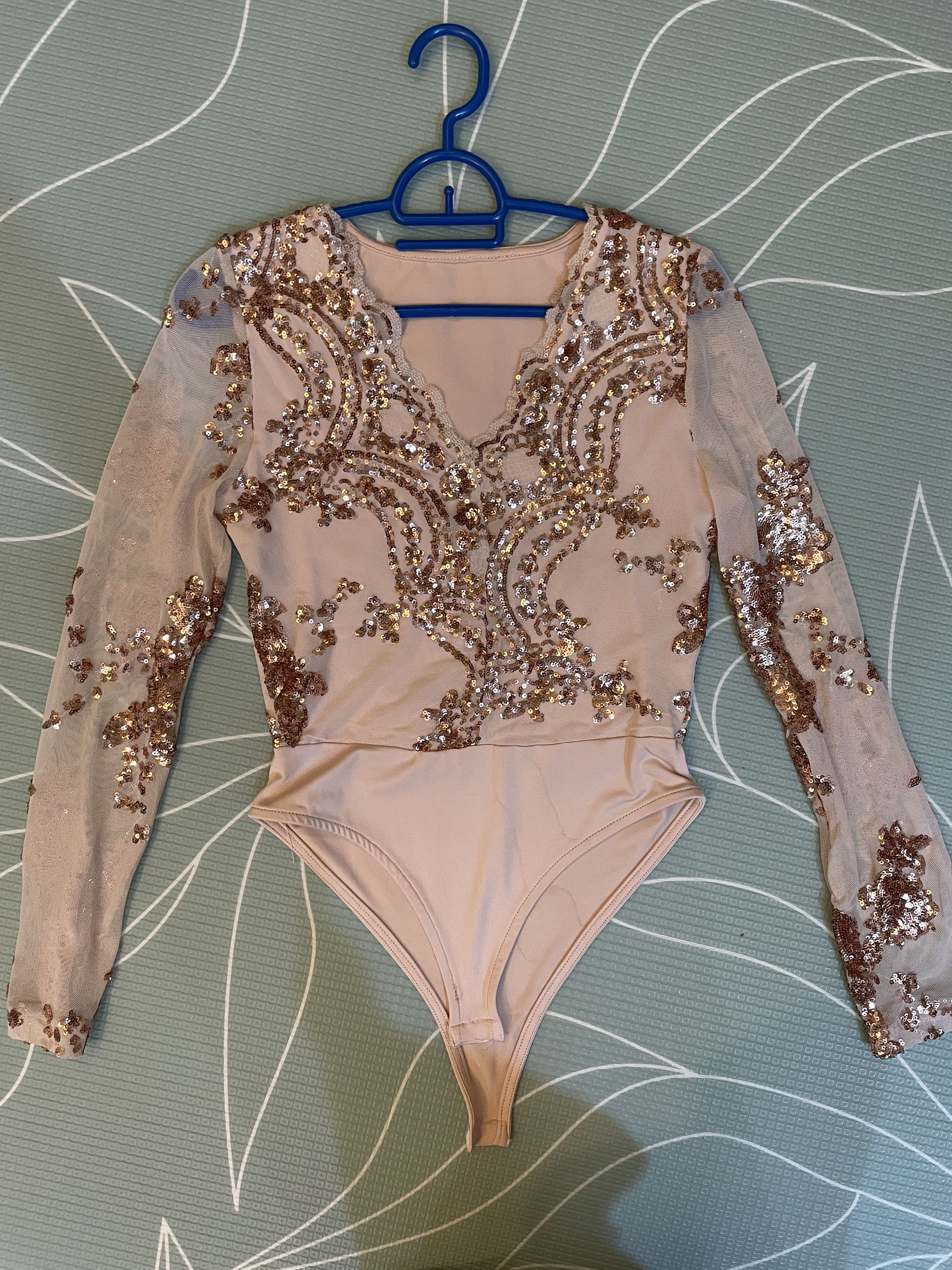 Embellished Bodysuit Long Sleeve