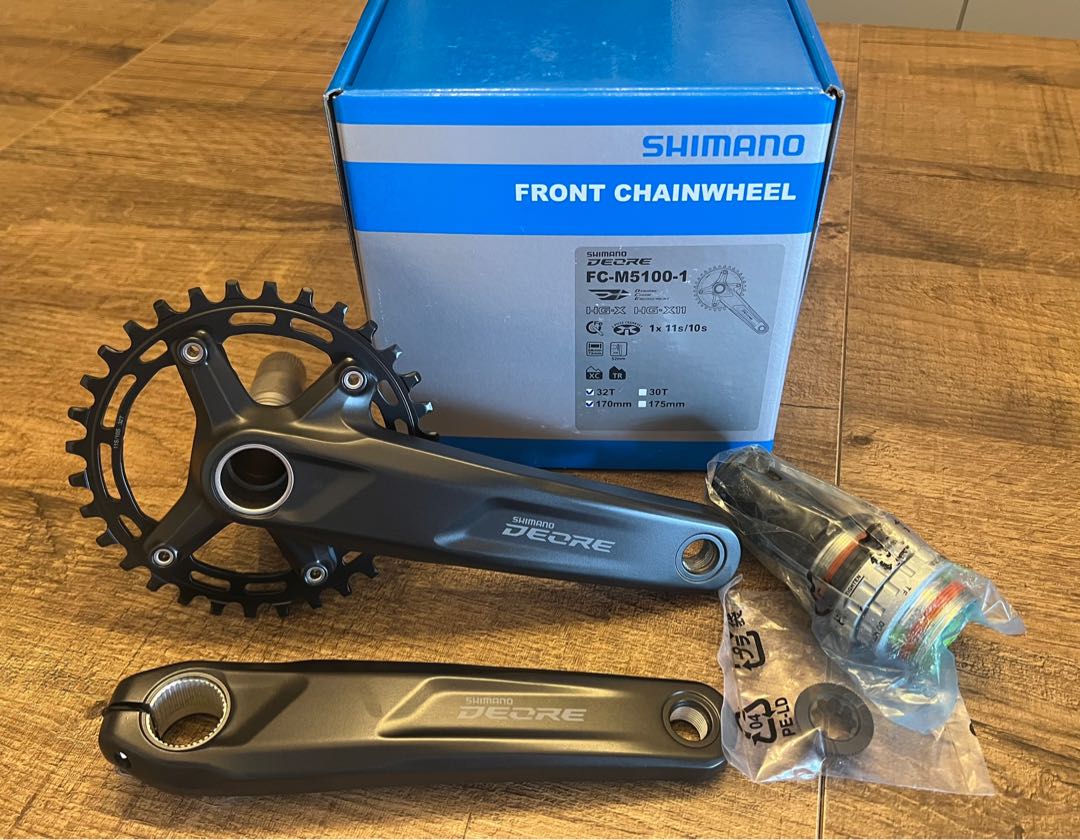 Shimano Deore M5100 crank with box , Sports Equipment, Bicycles & Parts,  Parts & Accessories on Carousell