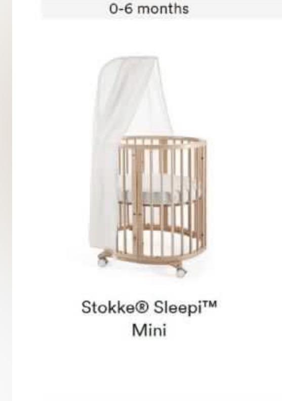 Stokke sleepi mini bed natural cot, Babies & Kids, Baby Nursery
