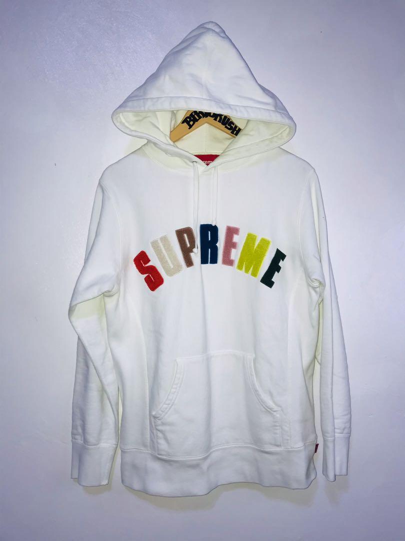 Supreme chenille online arc logo hoodie