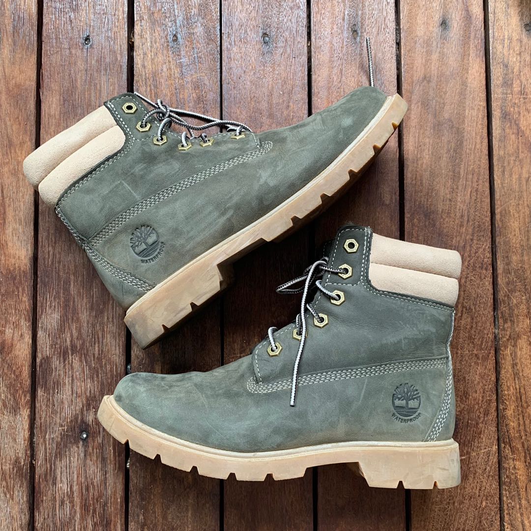 Timberland Forest Green Leather Boots